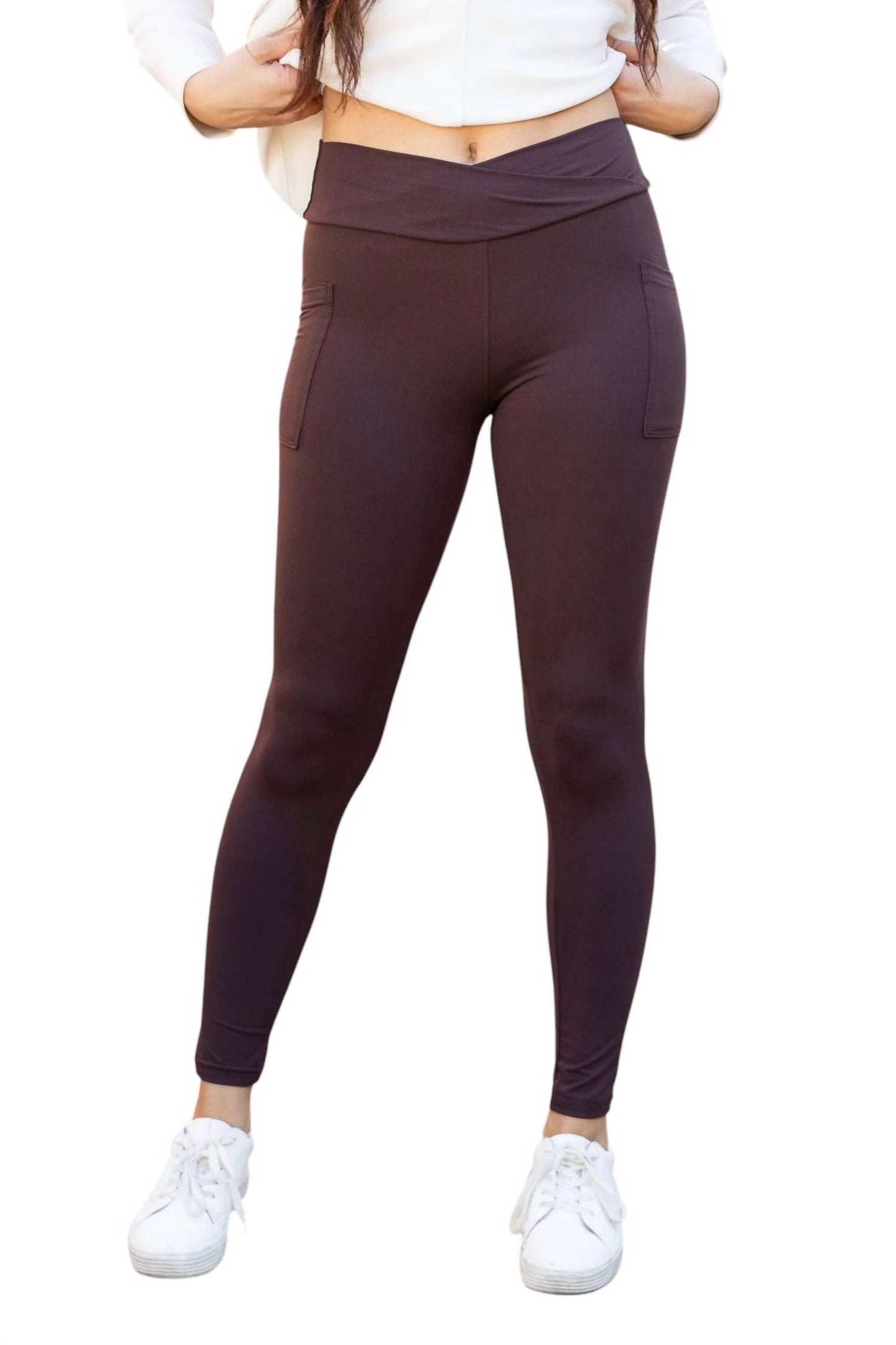 Julia Rose - Fleece Full Length Leggings With Pockets