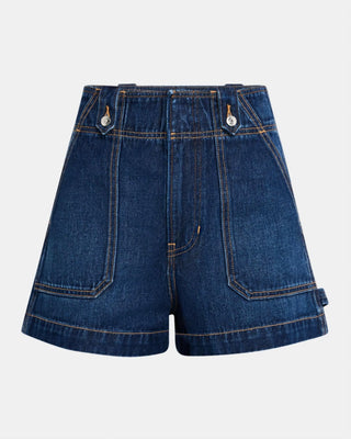 Veronica Beard - Shorts jeans Graham de cintura alta