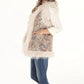 Paparazzi By Biz - Dusty Floral Faux Suede & Faux Shearling Long Vest