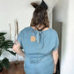 Blu Pepper - High Waist Chambray Mini Shorts