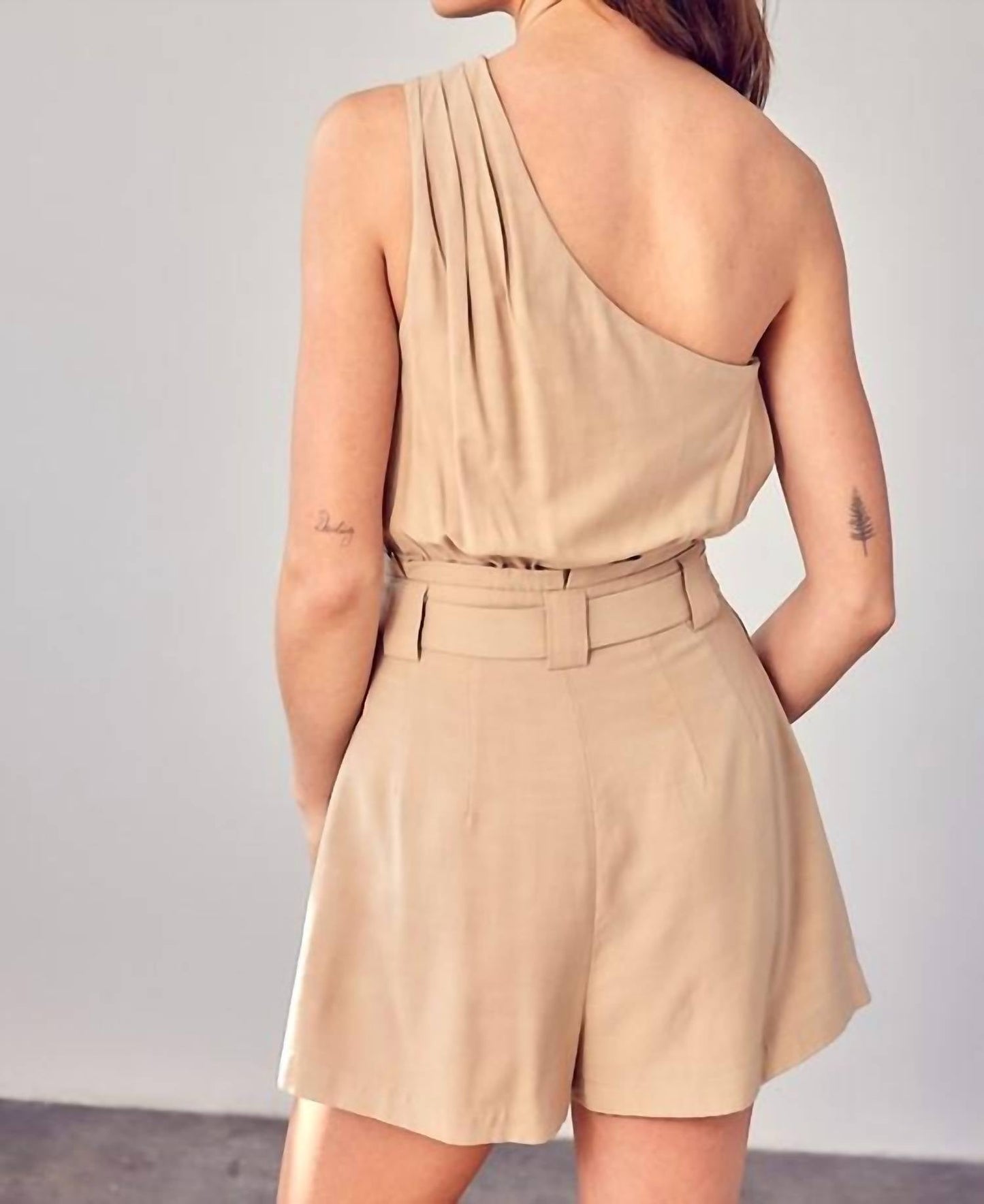 Do+Be - One Shoulder Self Tie Romper