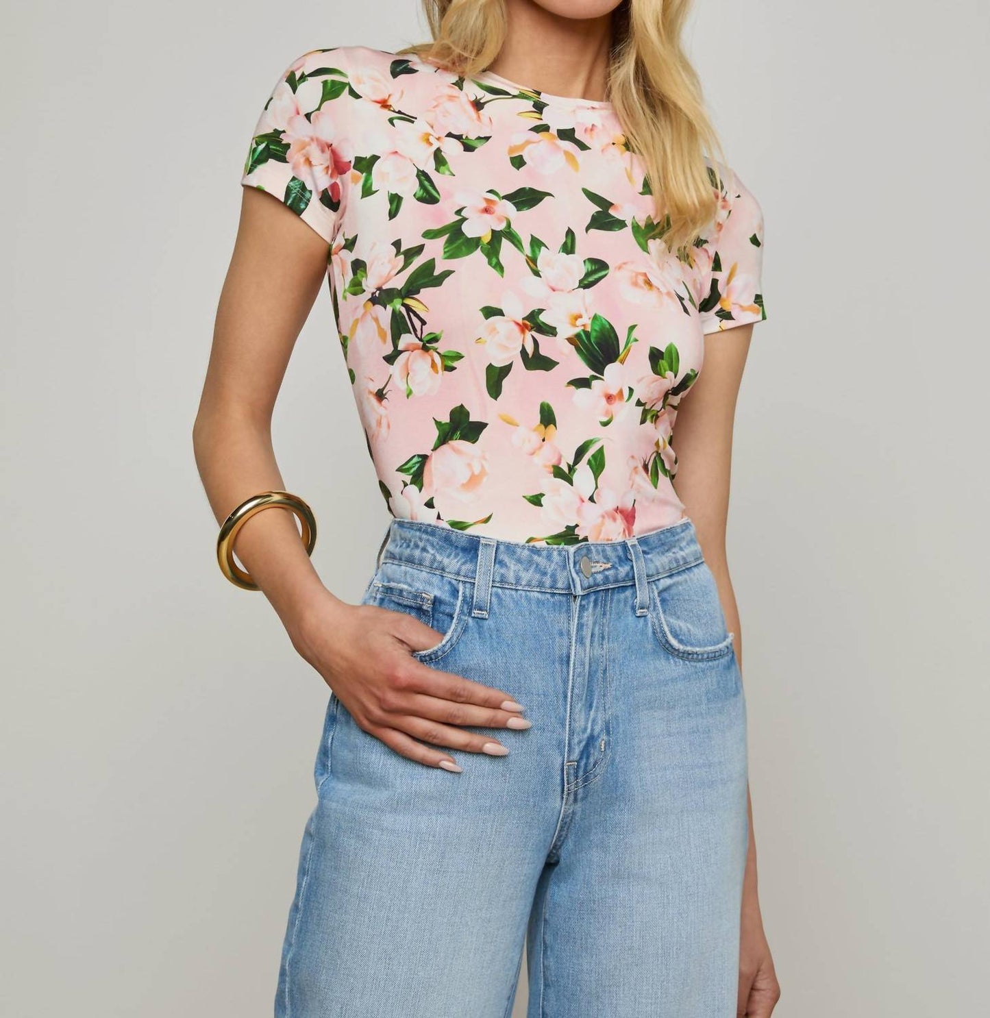 L'Agence - Ressi Fitted Short Sleeve Tee