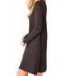 Atm - LONG SLEEVE V SLUB DRESS