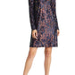 Chelsea28 Sequin Long Sleeve Minidress in Navy Multi  Size Medium