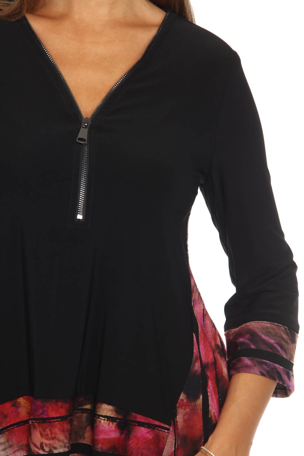 Joseph Ribkoff - Abstract Stripes High Low Tunic
