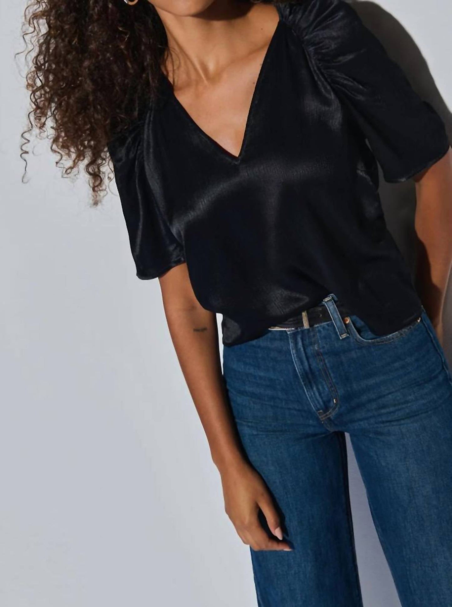 Nation Ltd - Lena Puff Shoulders Top