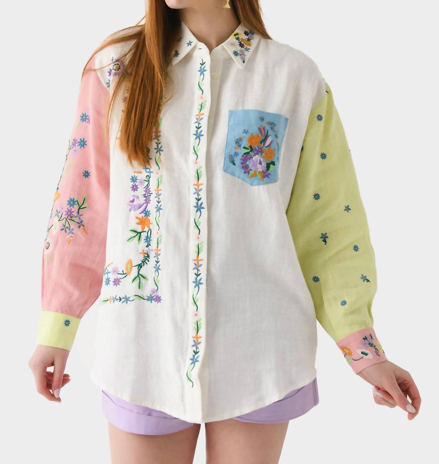 Alemais - Willa Embroidered Shirt