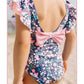 Rufflebutts - Ruffle Butts "Moonlit Meadow" V-Back Swimsuit for Toddlers
