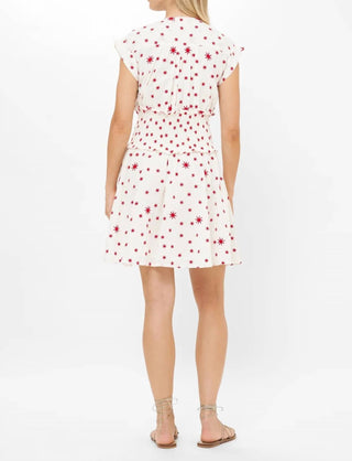 Oliphant - Smocked Waist Roll Sleeve Mini Dress