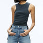 Alice + Olivia - Chrissy Crewneck Ruched Crop Top
