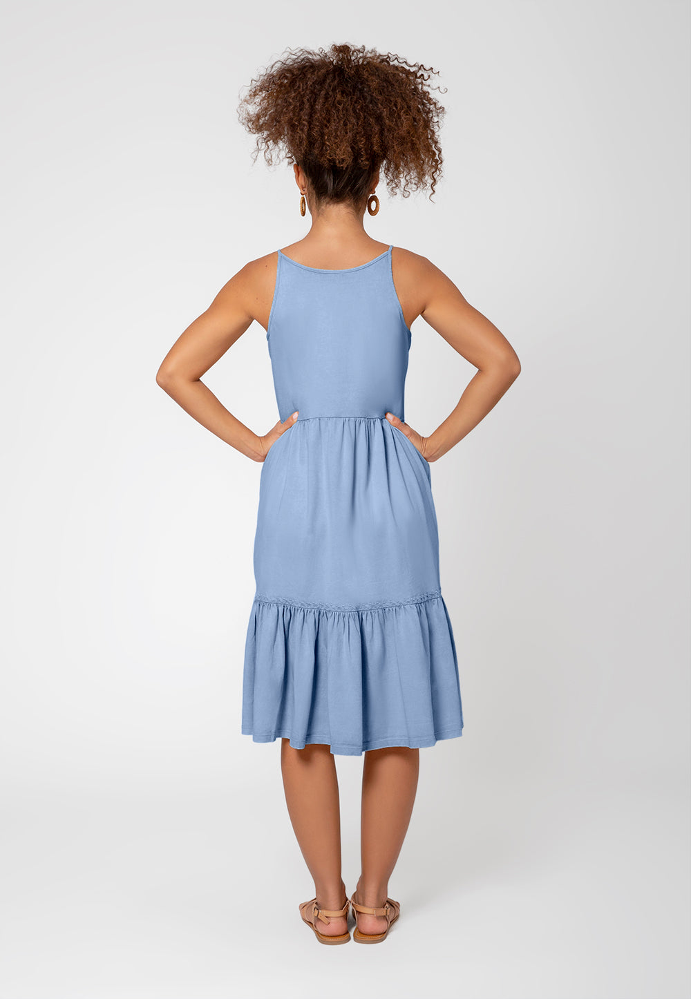 Vestido Esmeralda Leota Feminino em Chambray Lord &amp; Taylor Azul