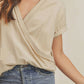 Aemi + Co - Short Sleeve Faux Wrap Top