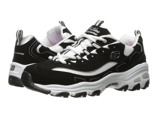 Skechers - Tênis feminino D'lites Biggest Fan com cadarço e espuma viscoelástica