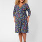 Vestido envelope falso feminino Leota azul
