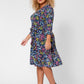 Vestido envelope falso feminino Leota azul