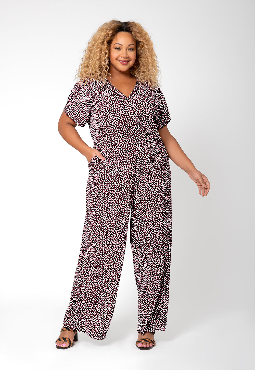 Macacão feminino Leota Ruby Wide Leg Cinza