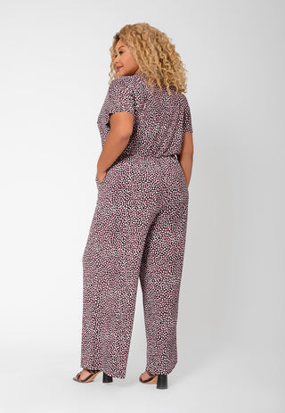 Macacão feminino Leota Ruby Wide Leg Cinza Tamanho 2X