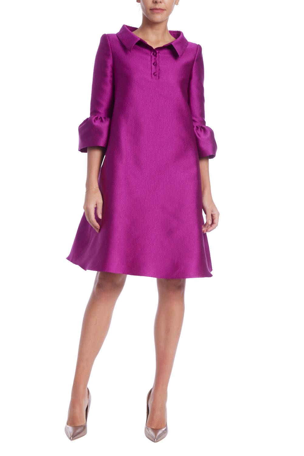 Badgley Mischka - Crisp Collar Shirt Dress