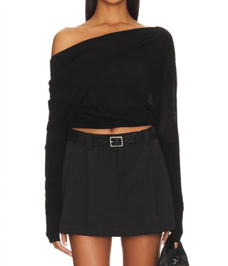 Enza Costa - Women's One Shoulder Sweater