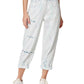 Calça jeans feminina desfiada, afunilada, estilo boyfriend, azul, tamanho 29