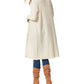 Cardigan feminino Jessica Simpson com nervuras e frente aberta, tamanho XS