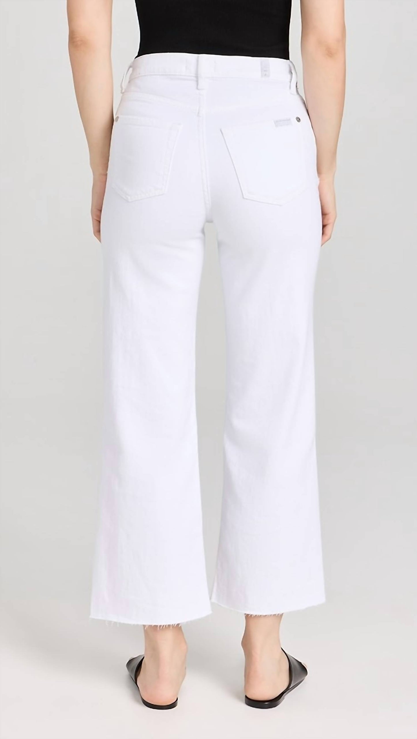 7 For All Mankind - Cropped Alexa with Cut Hem Jeans