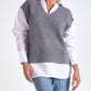 Elan - Andrea Sweater Vest/Shirt Combo