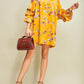 Entro - Floral And Ruffle Sleeve Dress
