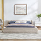Modern Upholstered Bed Frame With Thick Fabric And Headboard