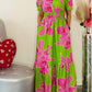 A.Peach - Notched Flared V-neck Maxi Dress