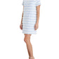 2.7 August Apparel - Fringed Striped Polo Mini Dress