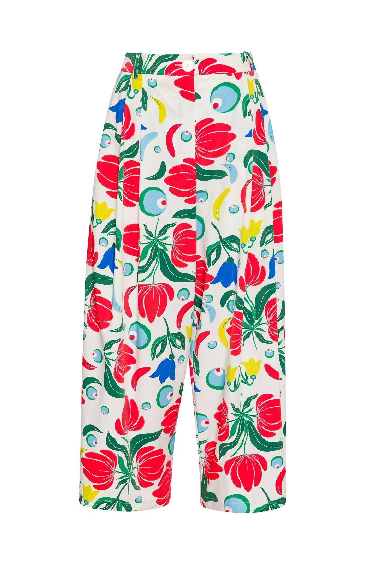 Mehtap Elaidi - Women's Wide Leg Vermilion Pants With Pleats
