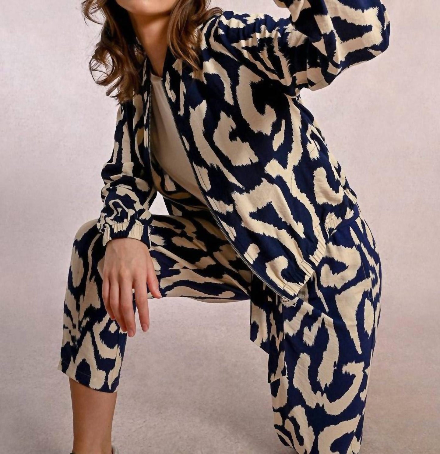 Molly Bracken - Printed Zip Up Jacket
