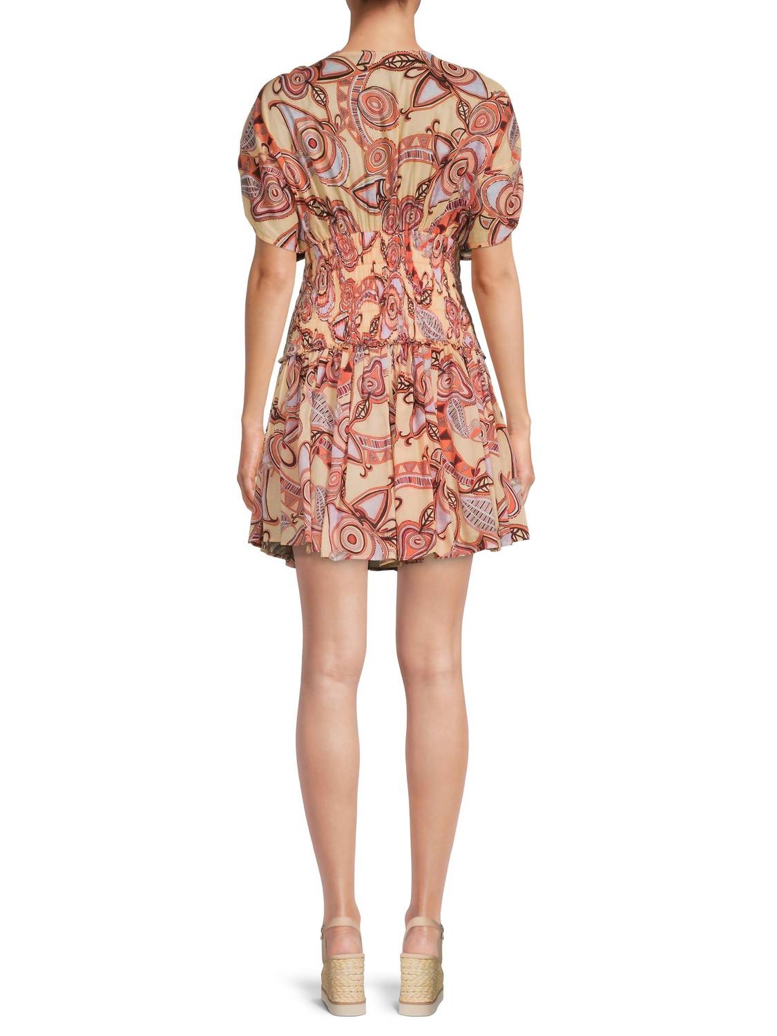 A.L.C. - Luna Print Smocked Mini Dress