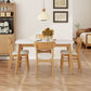 5 Piece Dining Set With Table And Upholstered Chairs