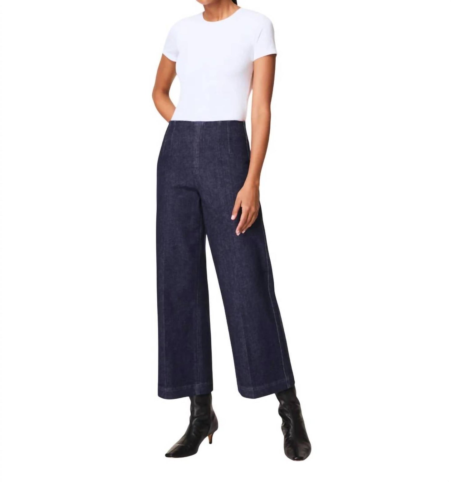 Spanx - Zero Waistband Crop Wide Leg Jeans