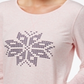 Pijama feminino reversível Nautica com estampa de floco de neve, rosa, tamanho grande