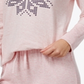 Pijama feminino reversível Nautica com estampa de floco de neve, rosa, tamanho grande