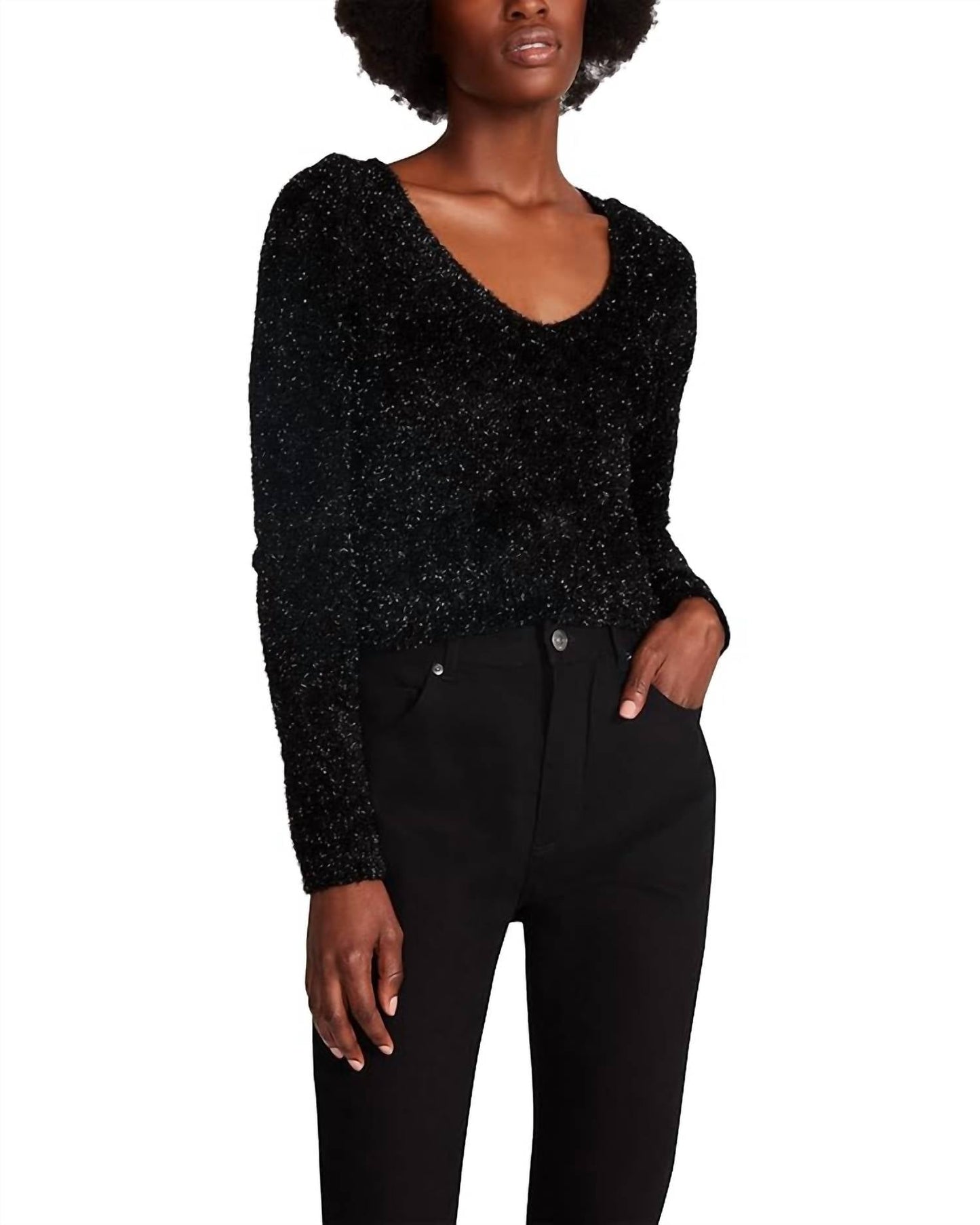 Steve Madden - Milly Metallic Eyelash Sweater
