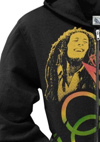Bob Marley - Teen's One Love Smile Zip Hoodie