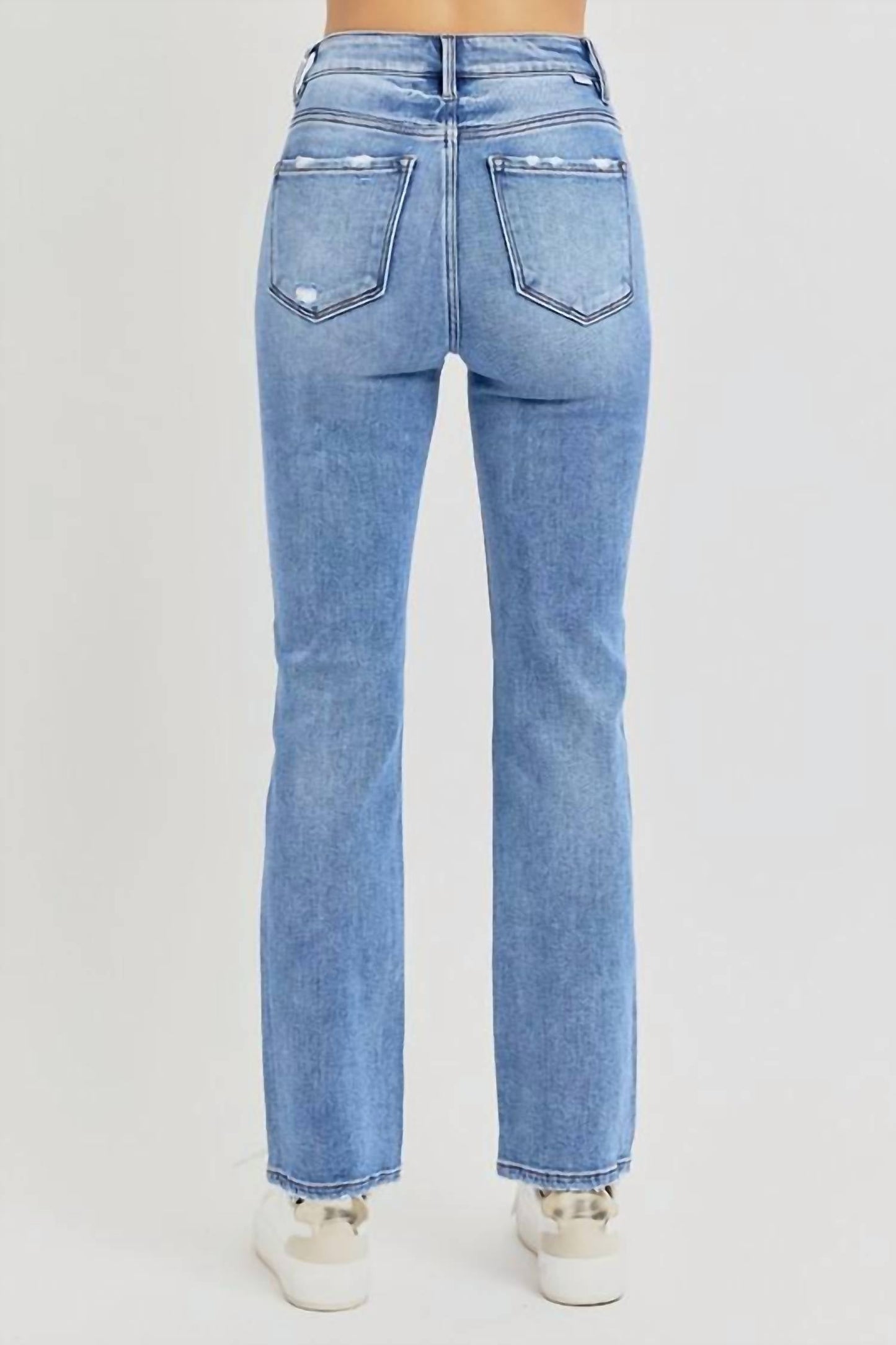 Risen - High Rise Ankle Straight Jeans