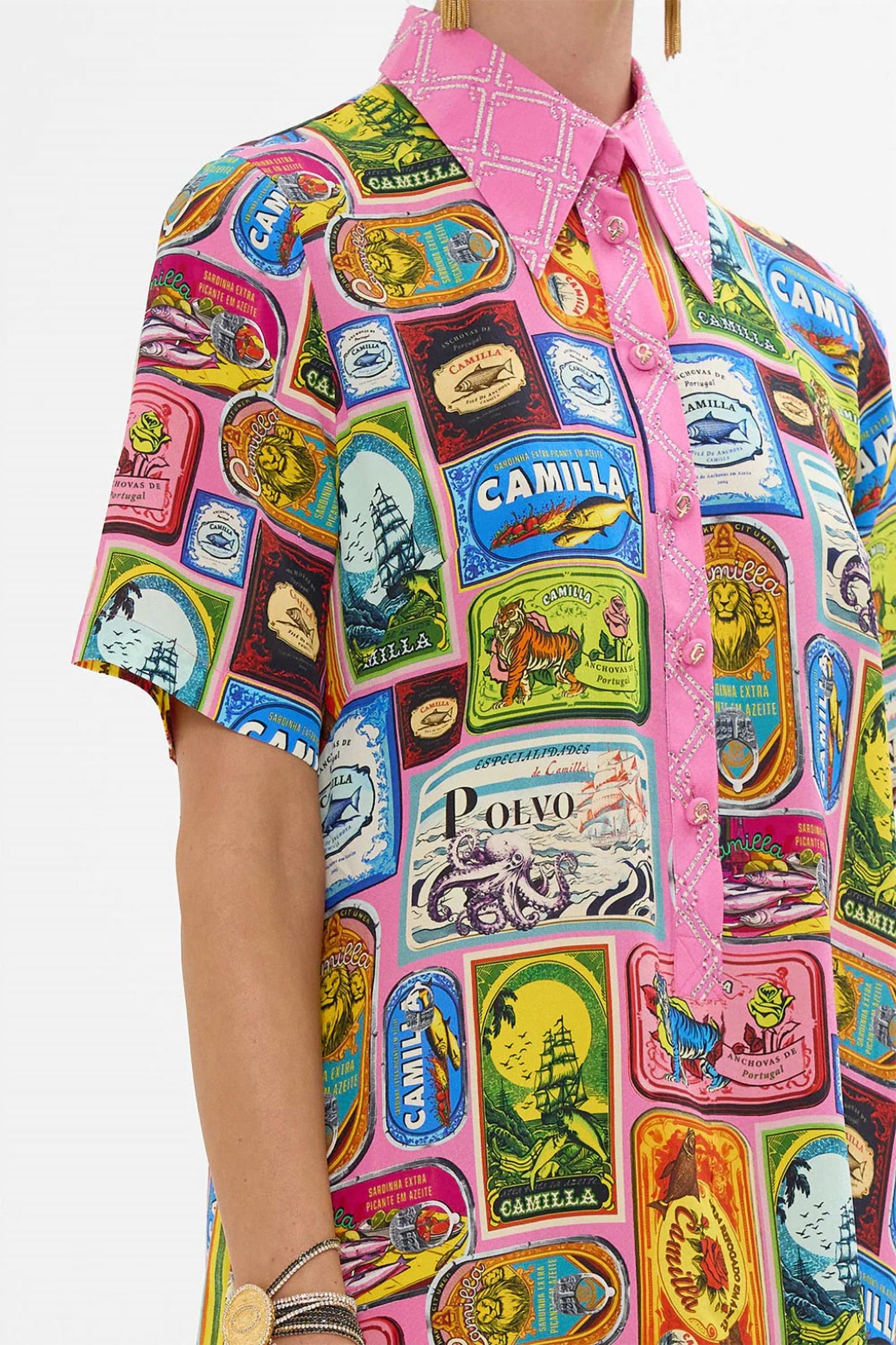 Camilla - Short Sleeve Mini Shirt Dress