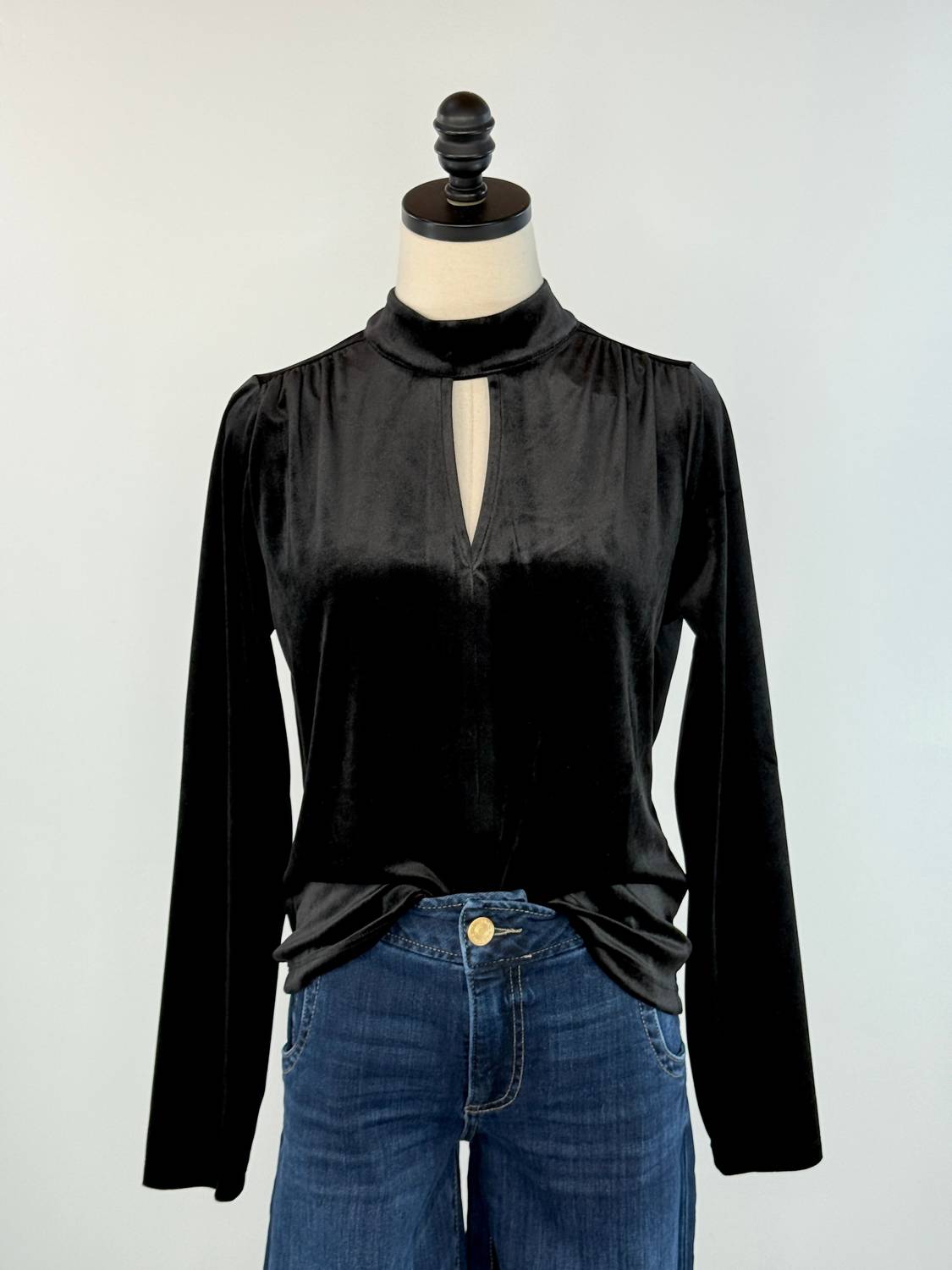 Anthem The Label - Women's Keyhole Split Velvet Top