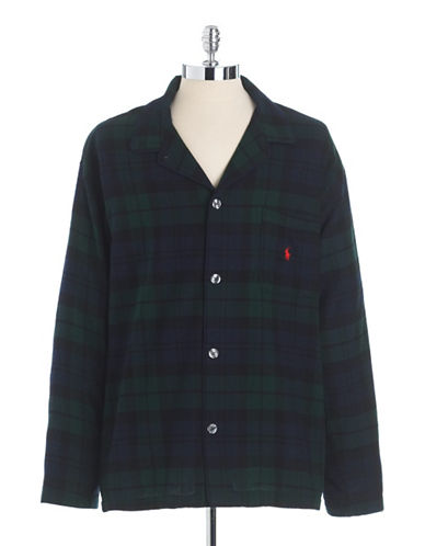 Plaid Flannel Pajama Shirt - Blackwatch
