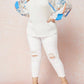 Entro - Mixed Print Long Sleeve Plus Top