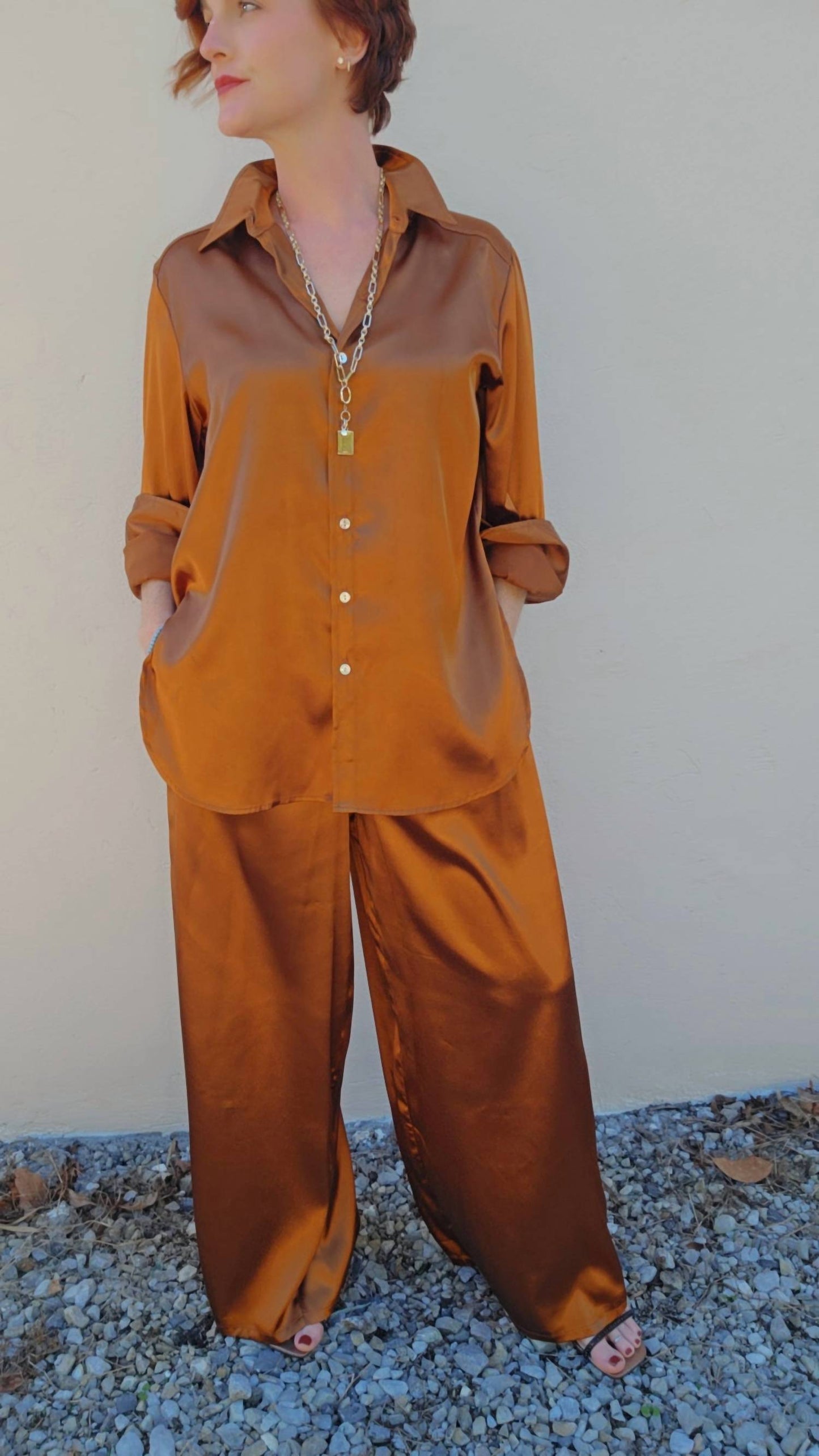 Adrienne - Women's Satin Pants