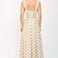 Fate - Two Tone Stripe Long Strap Detailed Maxi Dress