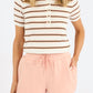 Varley - Faustine Button Stripe Neck Polo