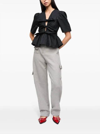 Ganni - Blusa com alça amarrada