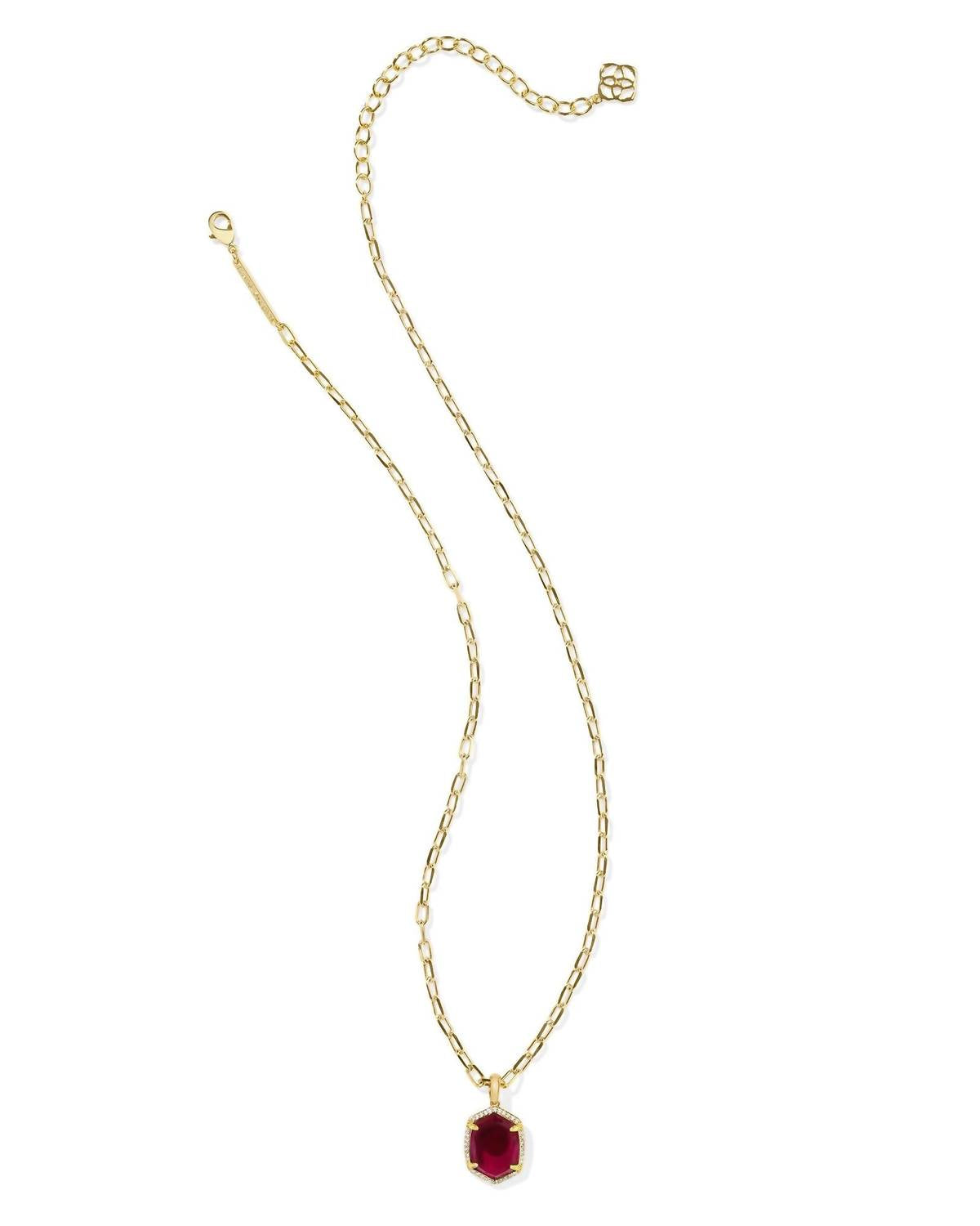 Kendra Scott - Women's Daphne Pave Frame Short Pendant Necklace